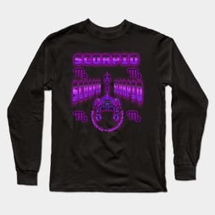 Scorpio 8a Black Long Sleeve T-Shirt